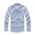 Blue Stripes Slim Fit Long Sleeves Men Shirts